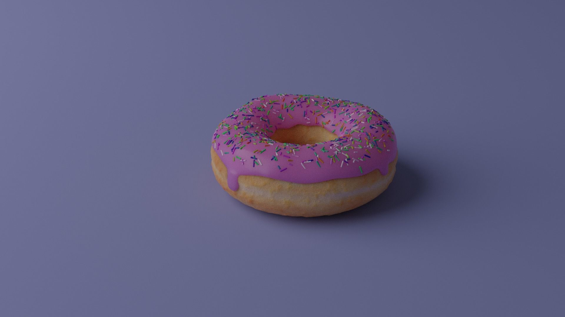 Donut sprinkled Free 3D model_1