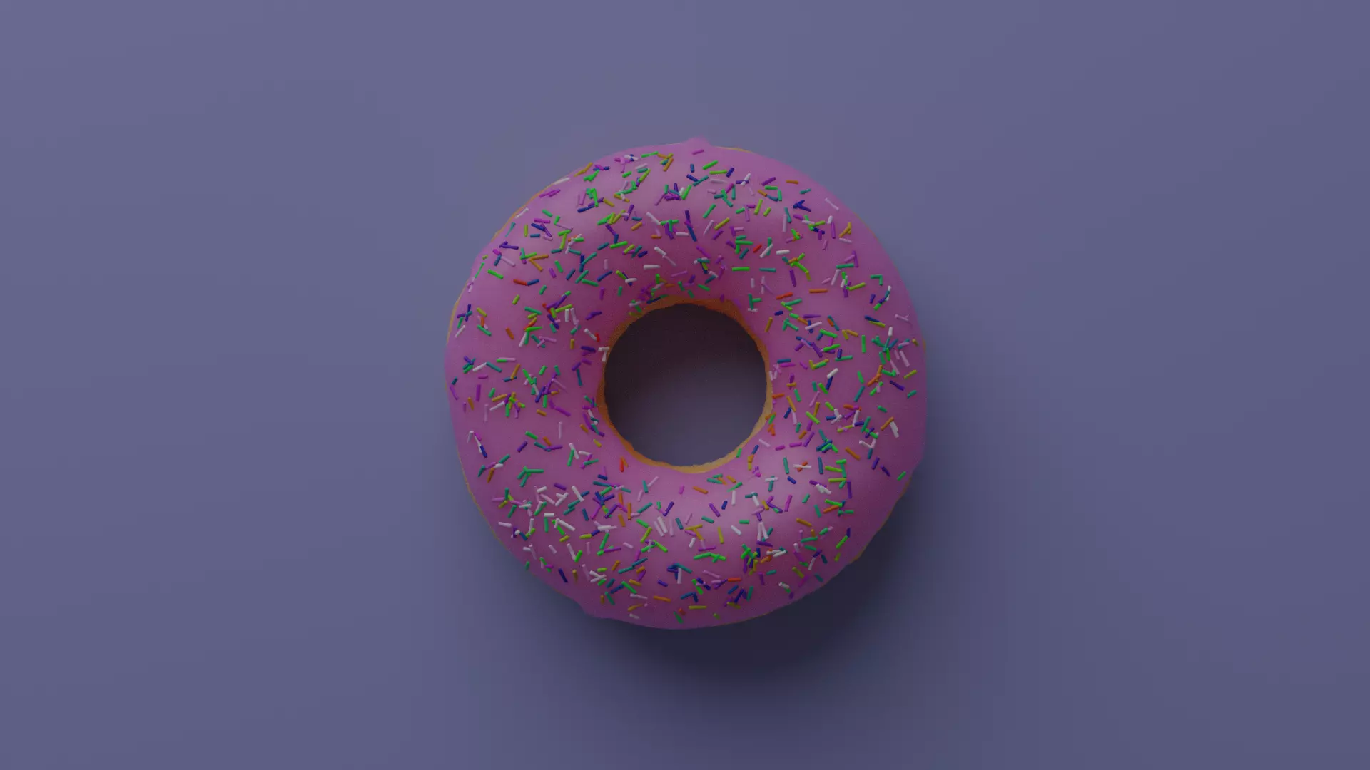 Donut sprinkled Free 3D model_0