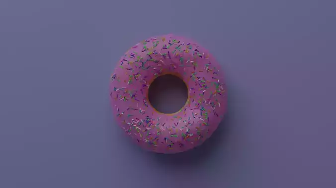 Donut sprinkled Free 3D model