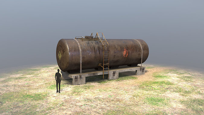 FuelTank 01 Low-poly 3D model