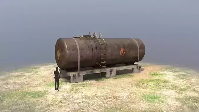 FuelTank 01 Low-poly 3D model