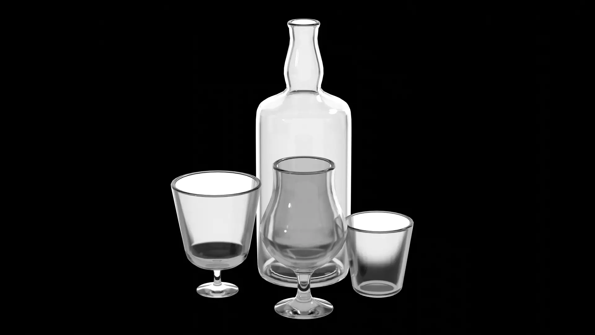 Bottle and Tumbler Free 3D model