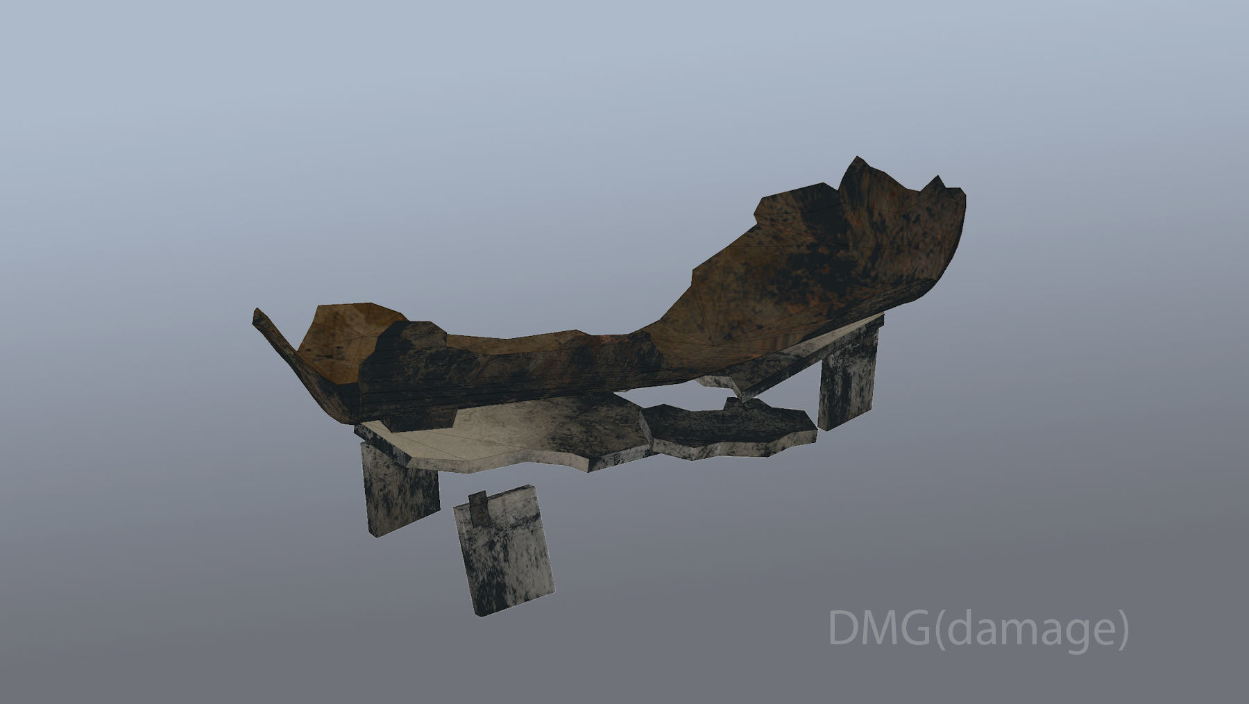 FuelTank 01 with Damage Low-poly 3D model_8