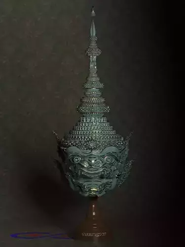 Hanuman 2  - Khon Mask helmet - Thai Pattern 3D print model