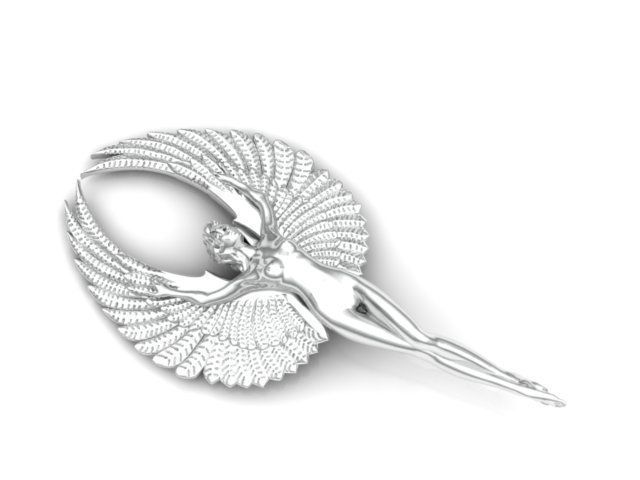 Angel pendant 3D print model_1