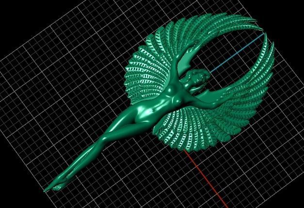 Angel pendant 3D print model_5
