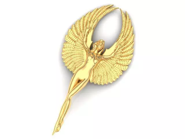 Angel pendant 3D print model_0
