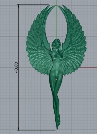 Angel pendant 3D print model_2