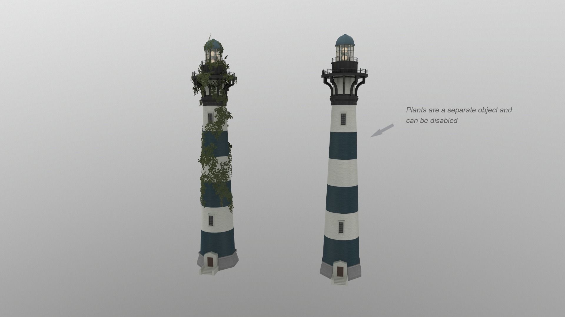 Abandoned Lighthouse Low-poly 3D model_4