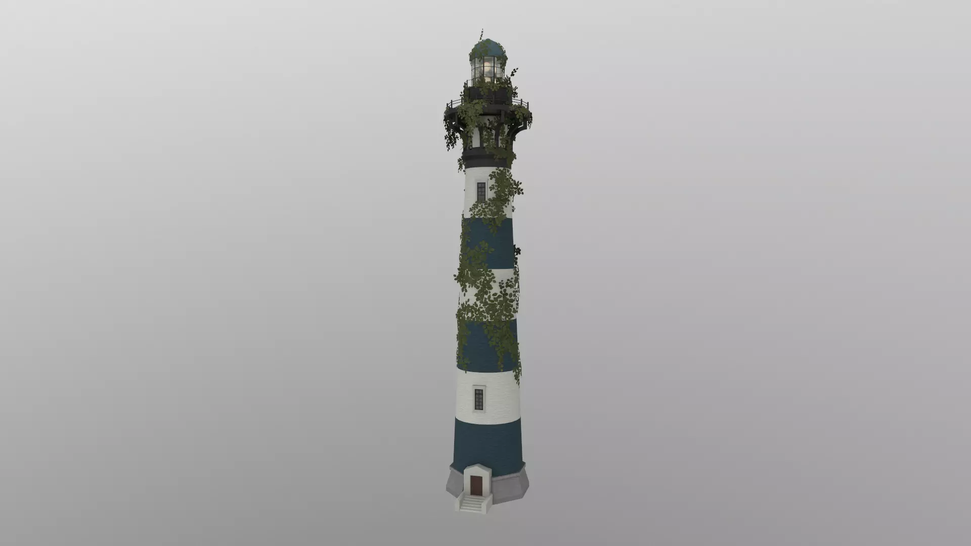 Abandoned Lighthouse Low-poly 3D model_0