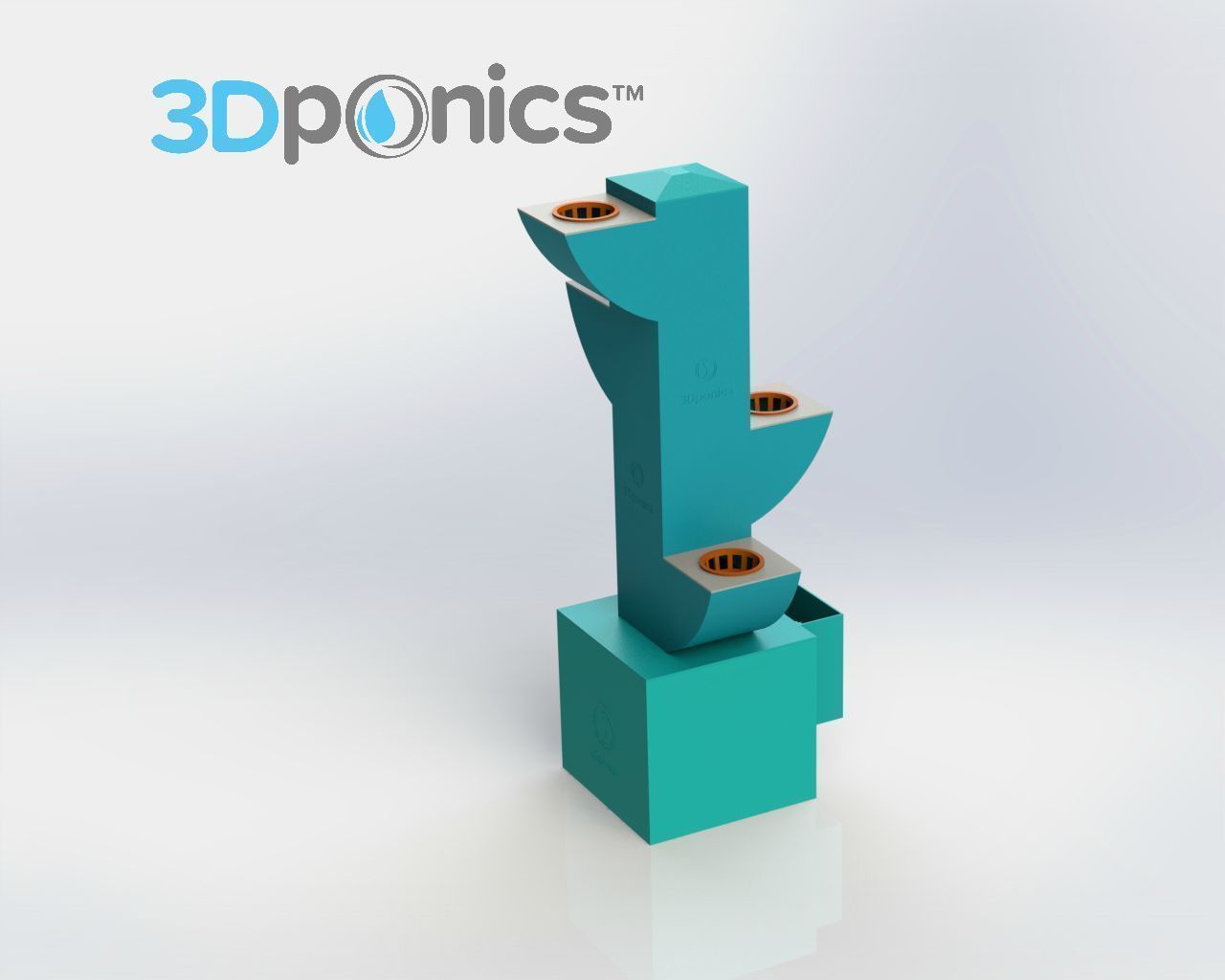 Pump Mount - 3Dponics Herb Garden Free 3D print model_4