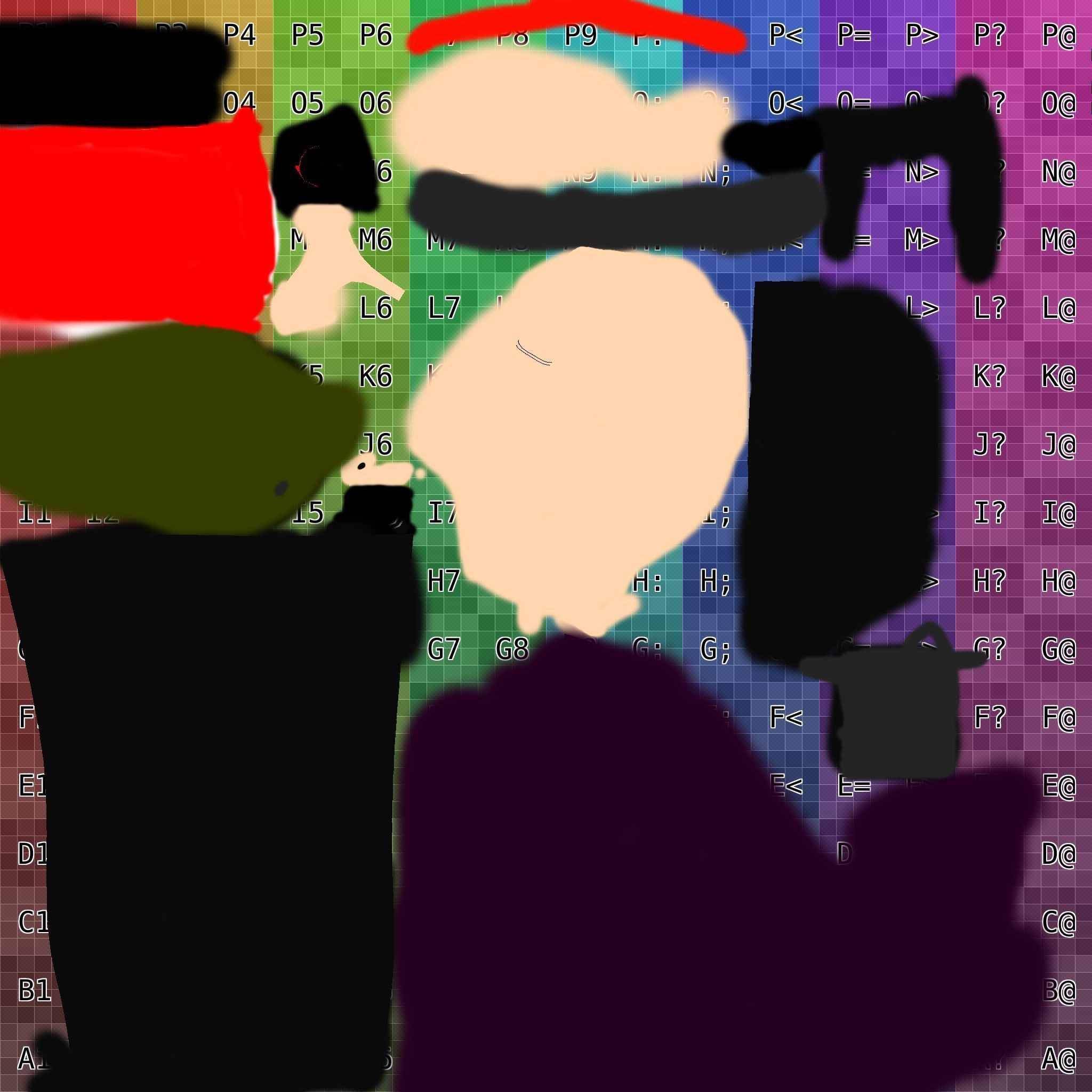 2D from gorillaz animation character rigged lowpoly Low-poly 3D model_6