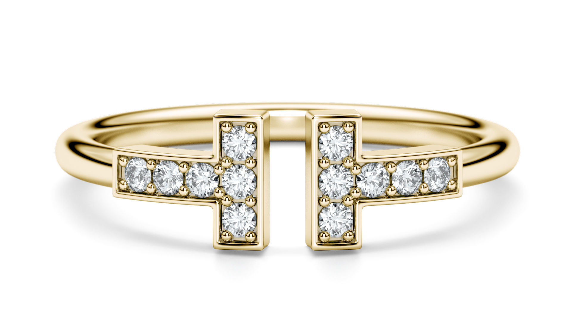 Wire Diamond Ring  3D print model_16