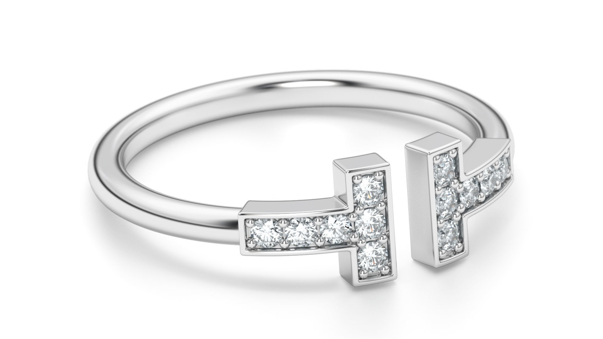 Wire Diamond Ring  3D print model_2