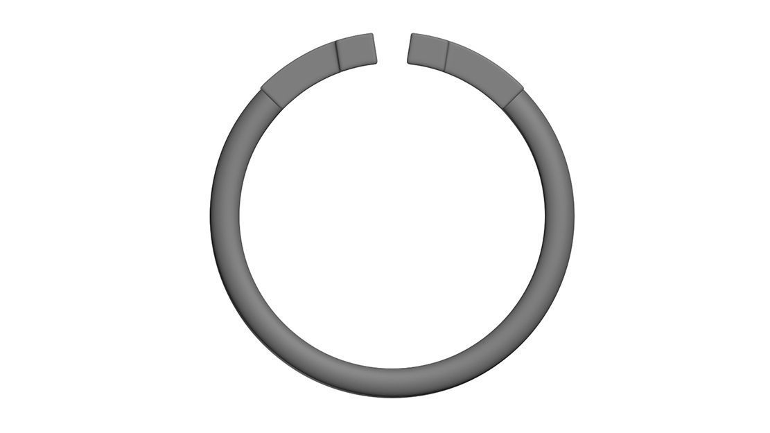 Wire Diamond Ring  3D print model_7