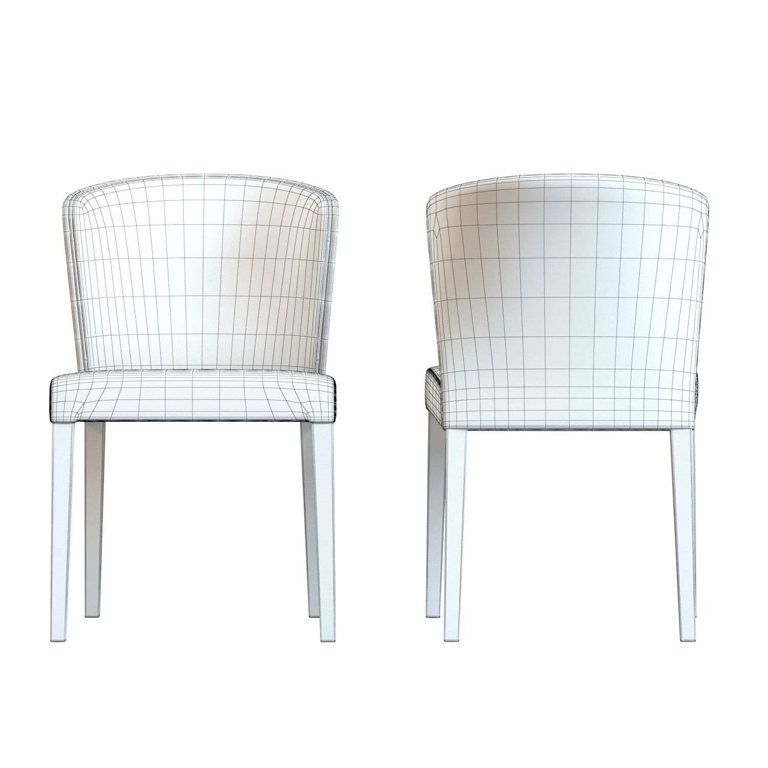Crate and Barrel - Curran Dining Chair 3D model_3