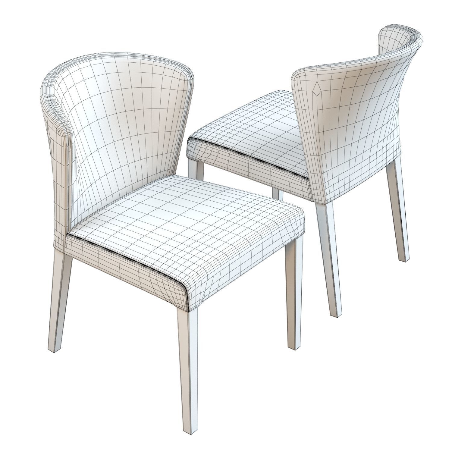 Crate and Barrel - Curran Dining Chair 3D model_5
