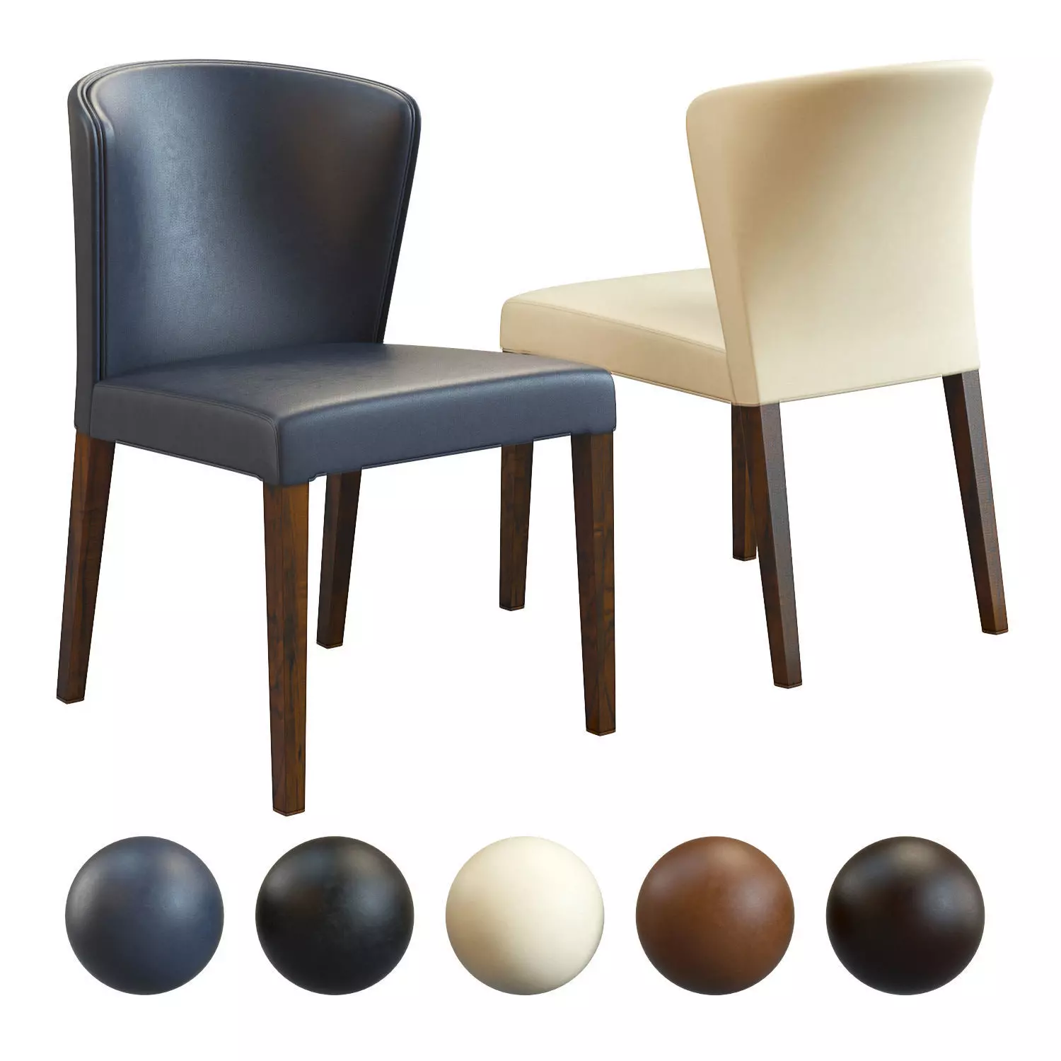 Crate and Barrel - Curran Dining Chair 3D model_0