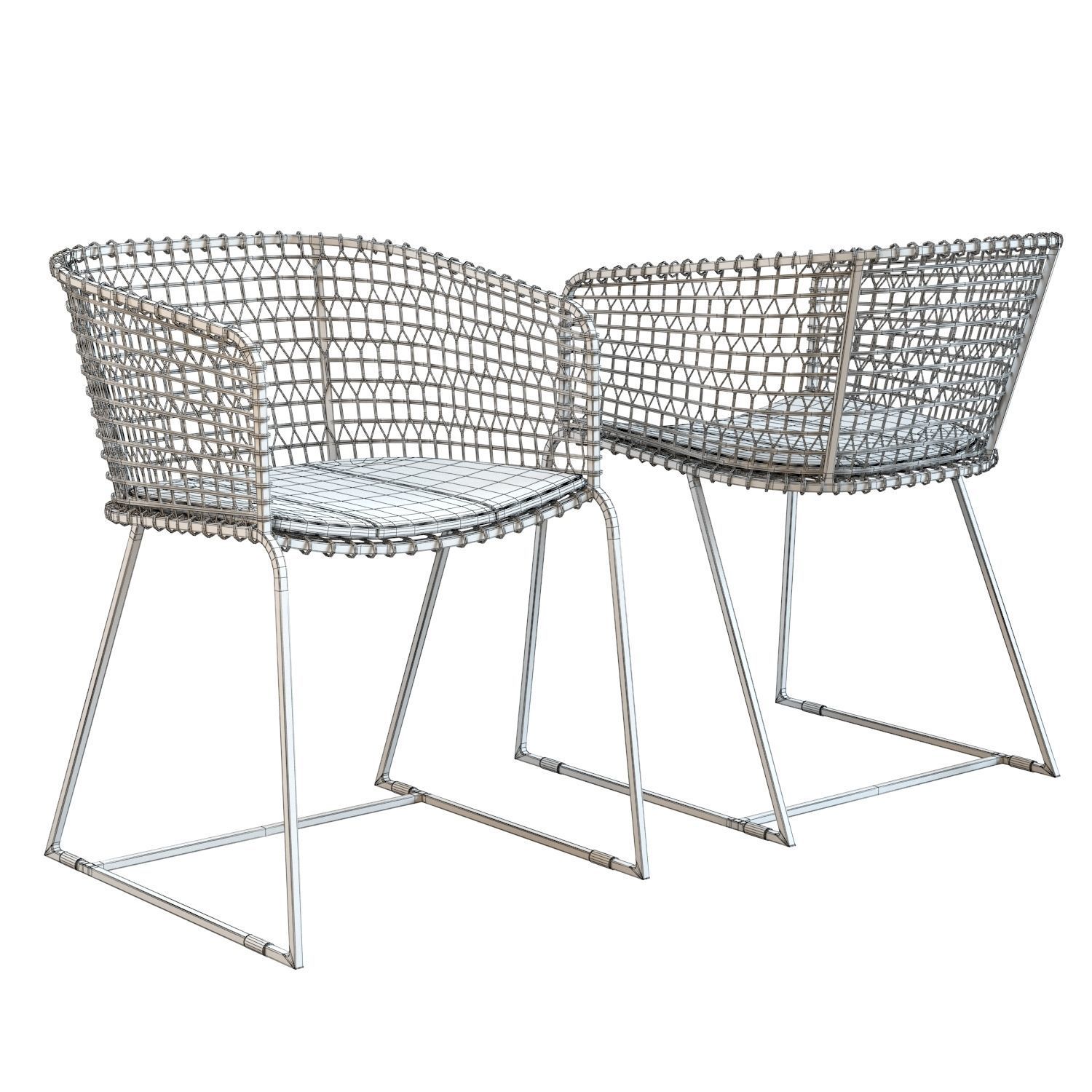 Crate and Barrel - Tig Barrel Dining Chair 3D model_1