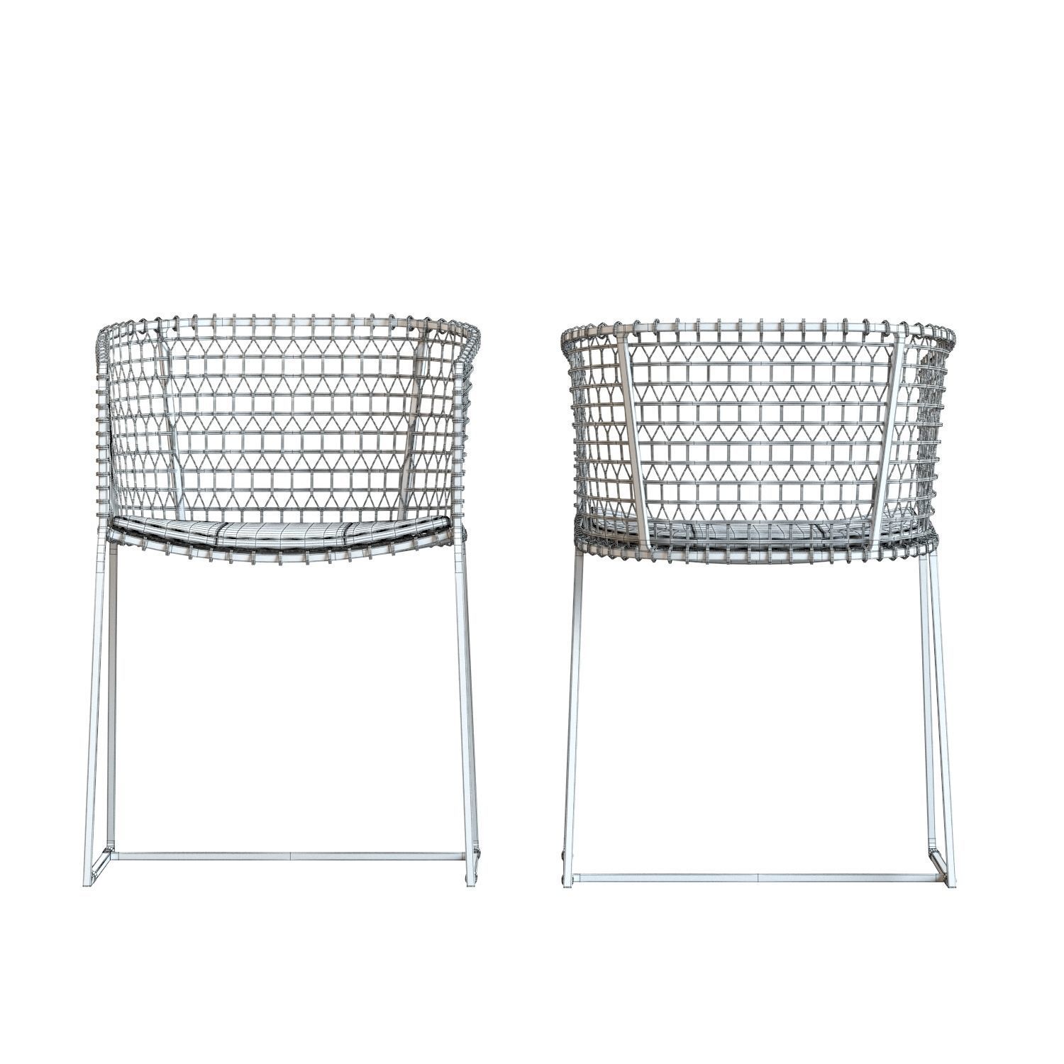 Crate and Barrel - Tig Barrel Dining Chair 3D model_3