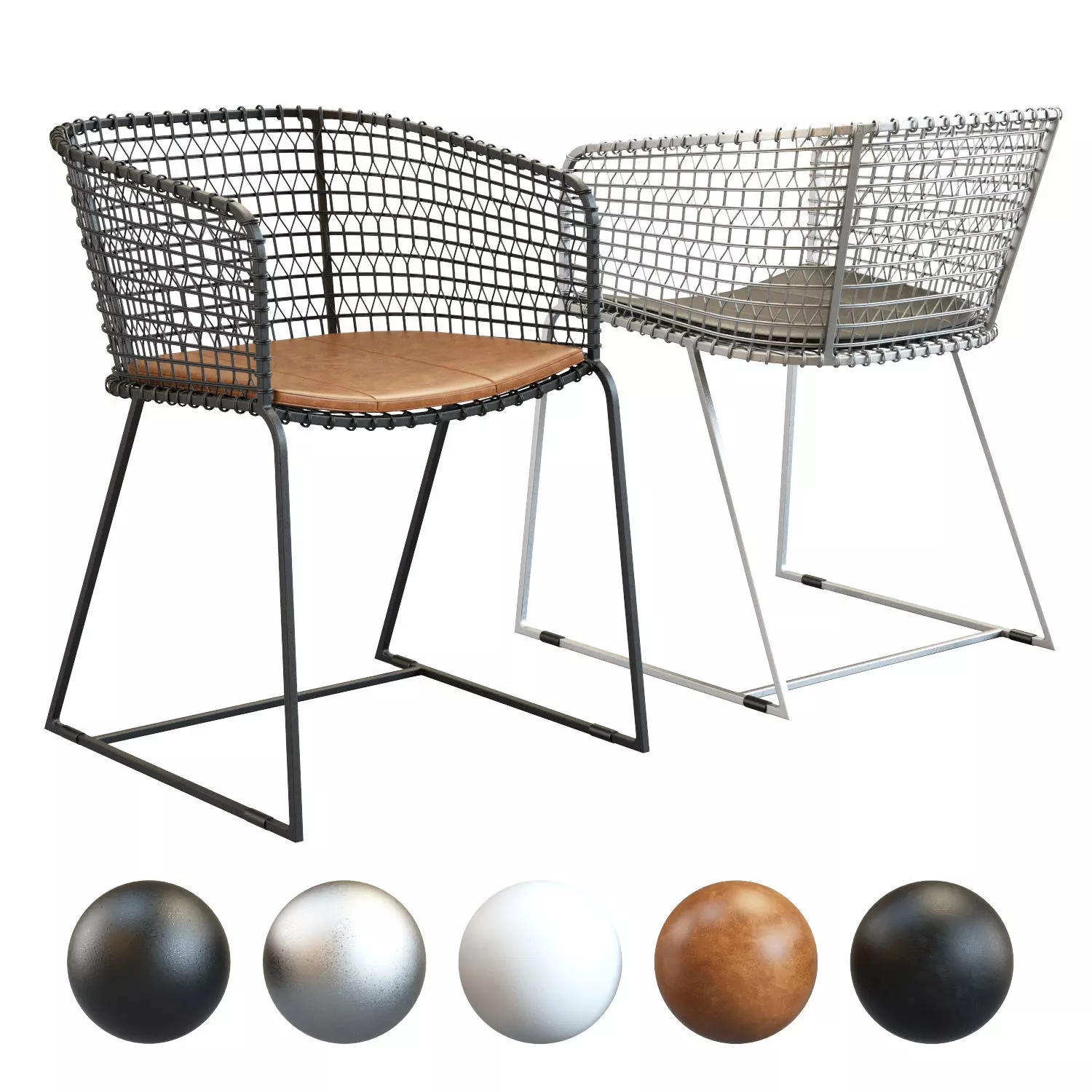 Crate and Barrel - Tig Barrel Dining Chair 3D model_0