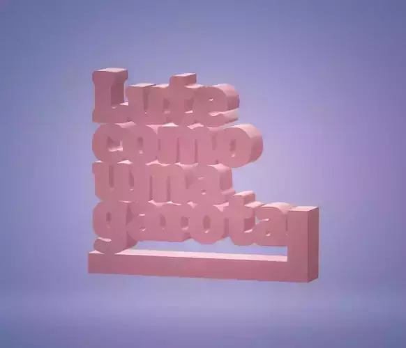 Fight like a girl sign - Portuguese