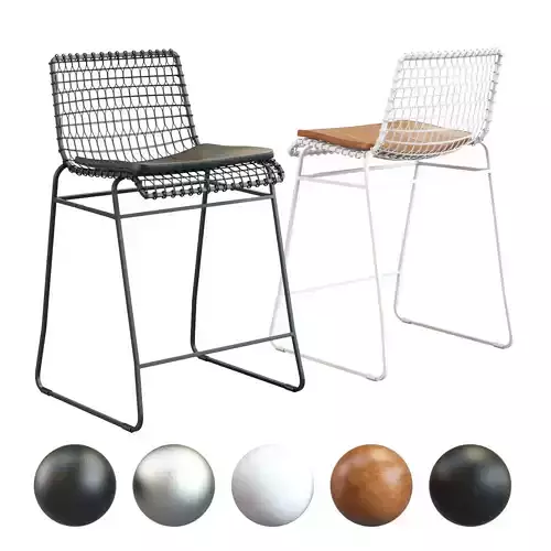 Crate and Barrel - Tig Counter Stool 3D model Crate and Barrel - Tig Counter Stool 3D model