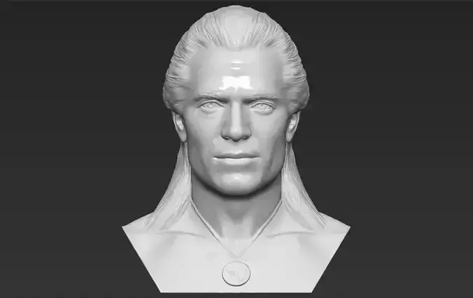 Geralt of Rivia The Witcher Cavill bust 3D printing ready  Free 3D print model