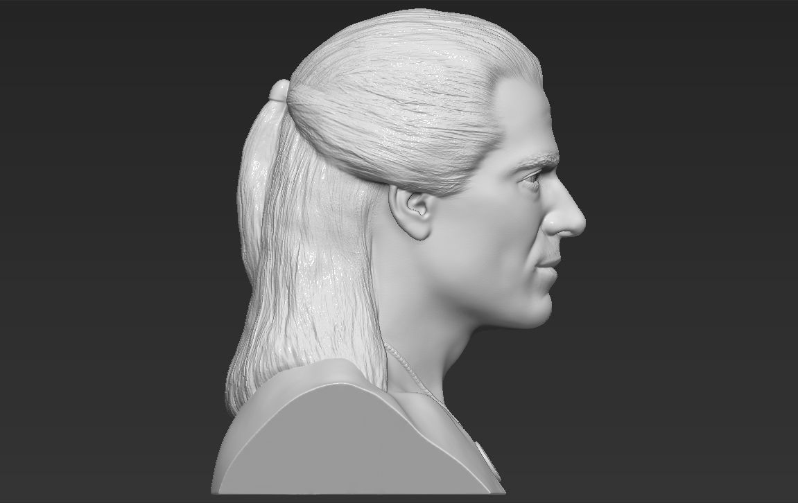 Geralt of Rivia The Witcher Cavill bust full color 3D printing Free 3D print model_31