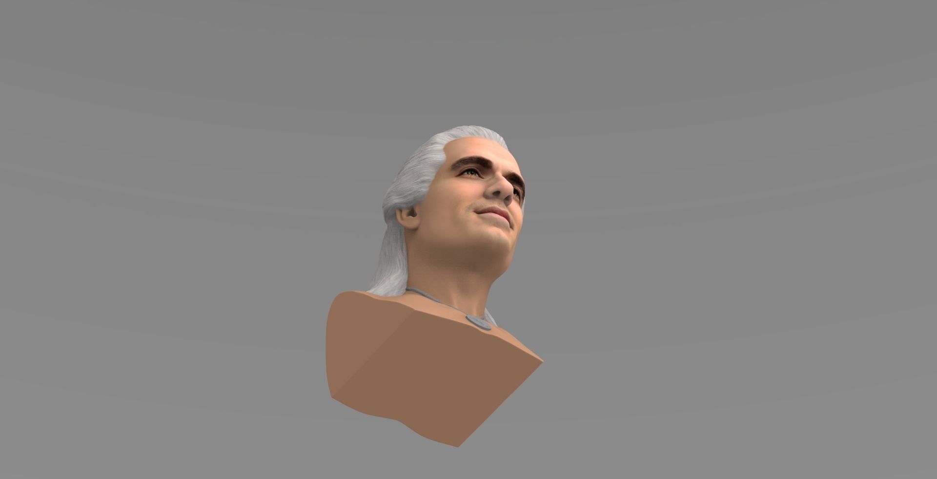 Geralt of Rivia The Witcher Cavill bust full color 3D printing Free 3D print model_14