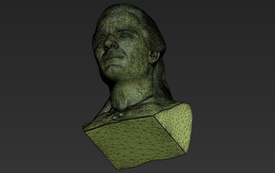 Geralt of Rivia The Witcher Cavill bust full color 3D printing Free 3D print model_54