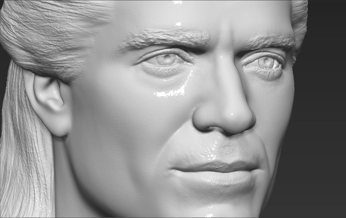 Geralt of Rivia The Witcher Cavill bust full color 3D printing Free 3D print model_40