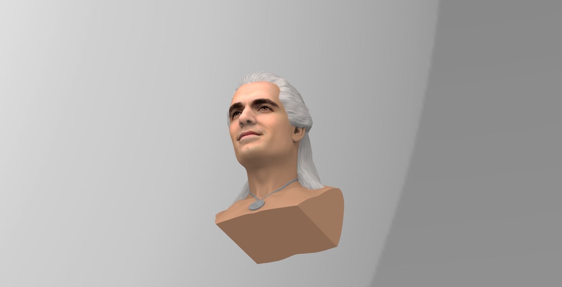 Geralt of Rivia The Witcher Cavill bust full color 3D printing Free 3D print model_15
