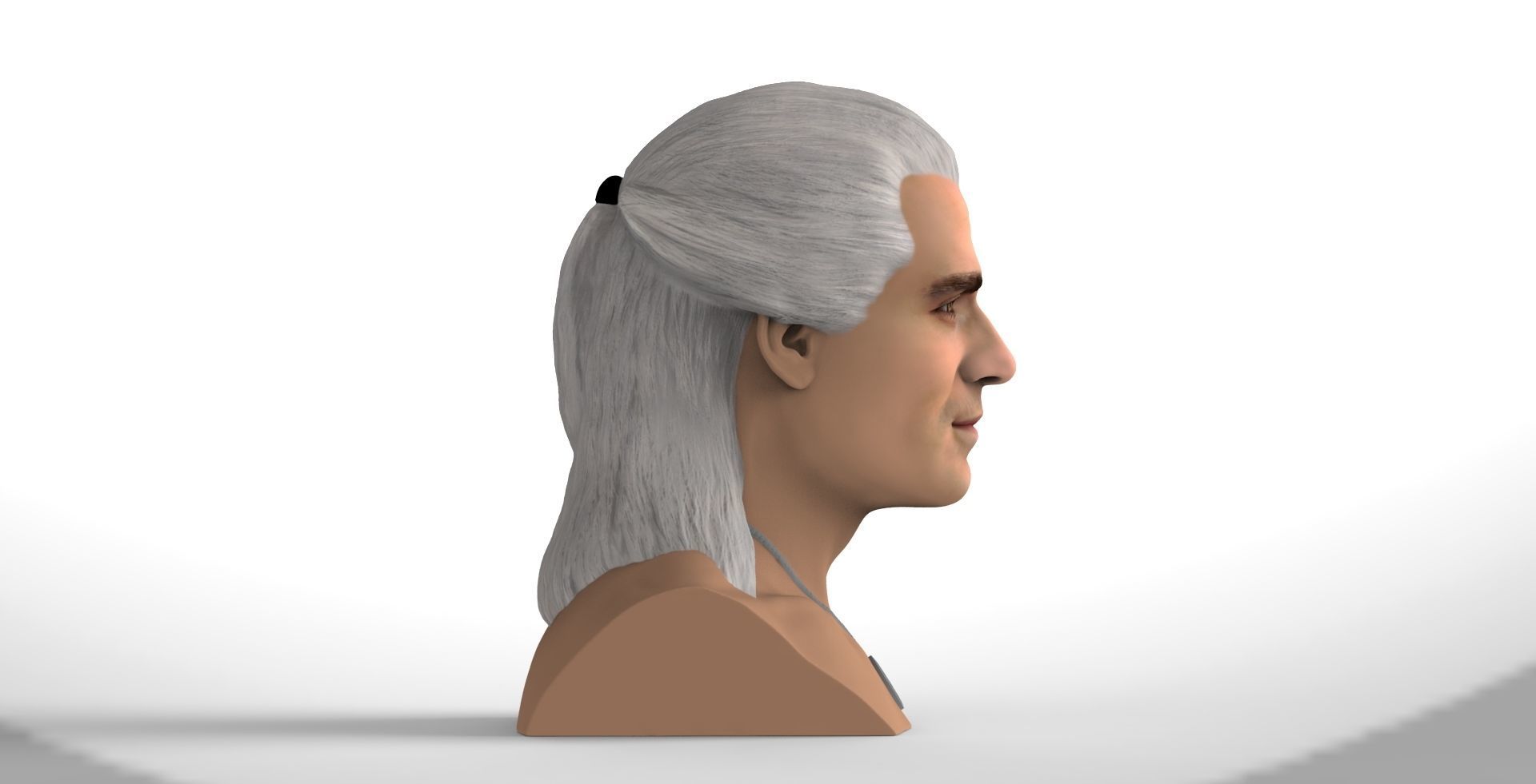 Geralt of Rivia The Witcher Cavill bust full color 3D printing Free 3D print model_7