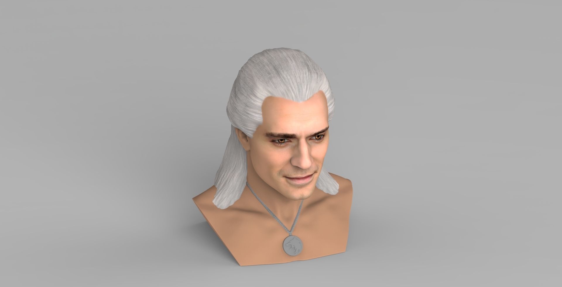 Geralt of Rivia The Witcher Cavill bust full color 3D printing Free 3D print model_10