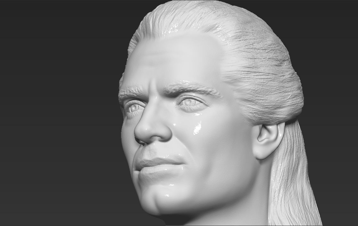 Geralt of Rivia The Witcher Cavill bust full color 3D printing Free 3D print model_45
