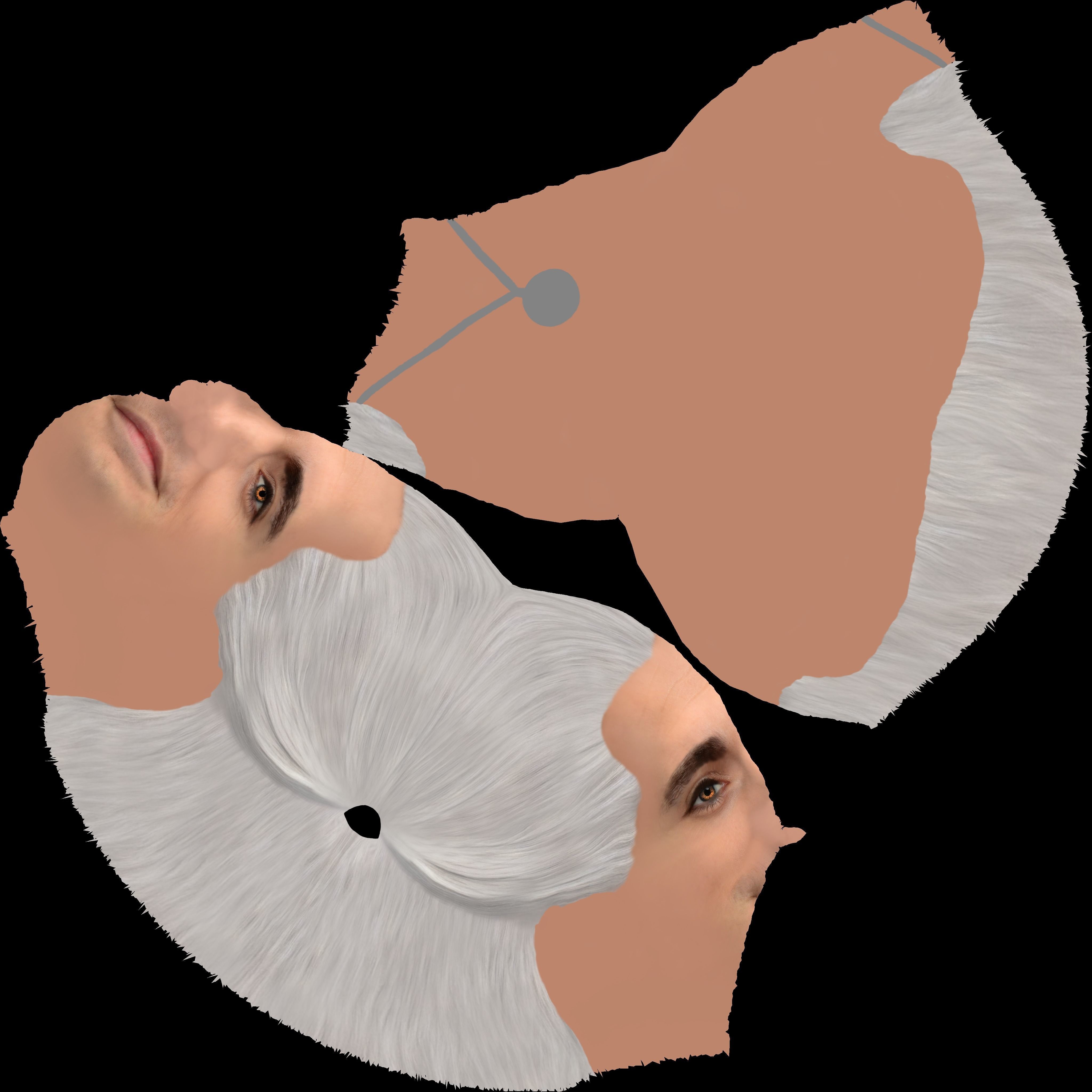 Geralt of Rivia The Witcher Cavill bust full color 3D printing Free 3D print model_23