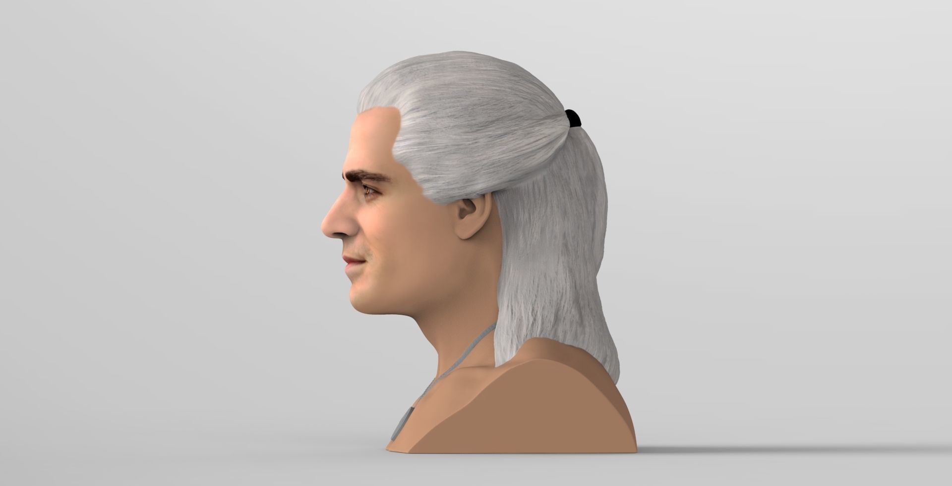 Geralt of Rivia The Witcher Cavill bust full color 3D printing Free 3D print model_3