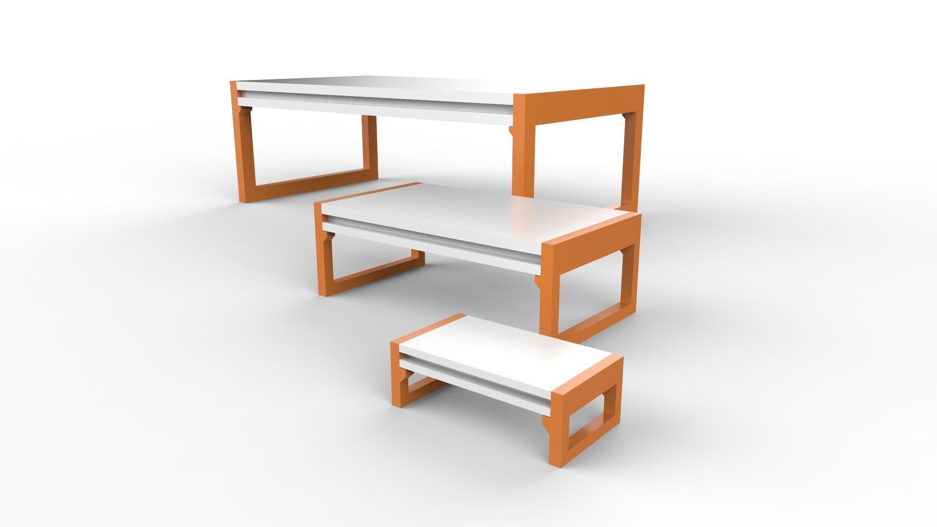 Center Table with 3 Different Sizes 3D print model_1