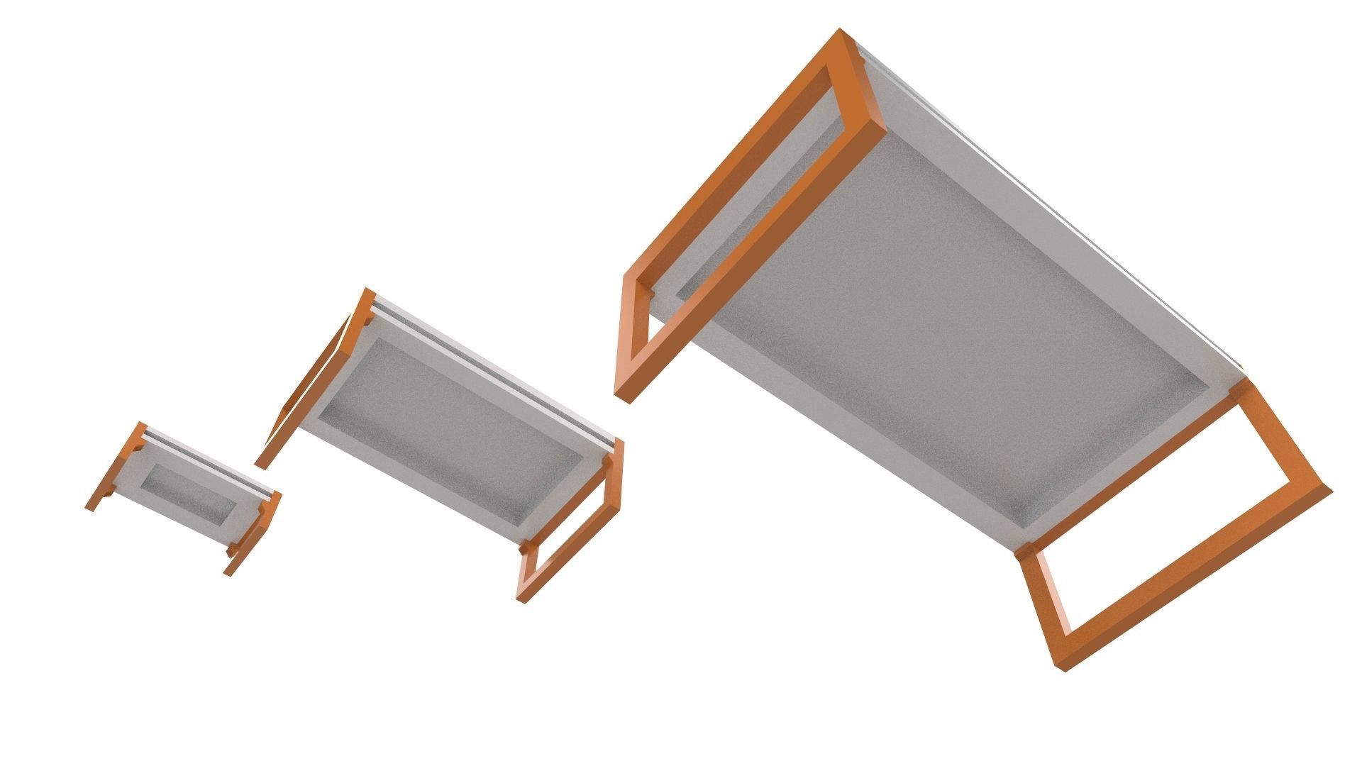 Center Table with 3 Different Sizes 3D print model_2