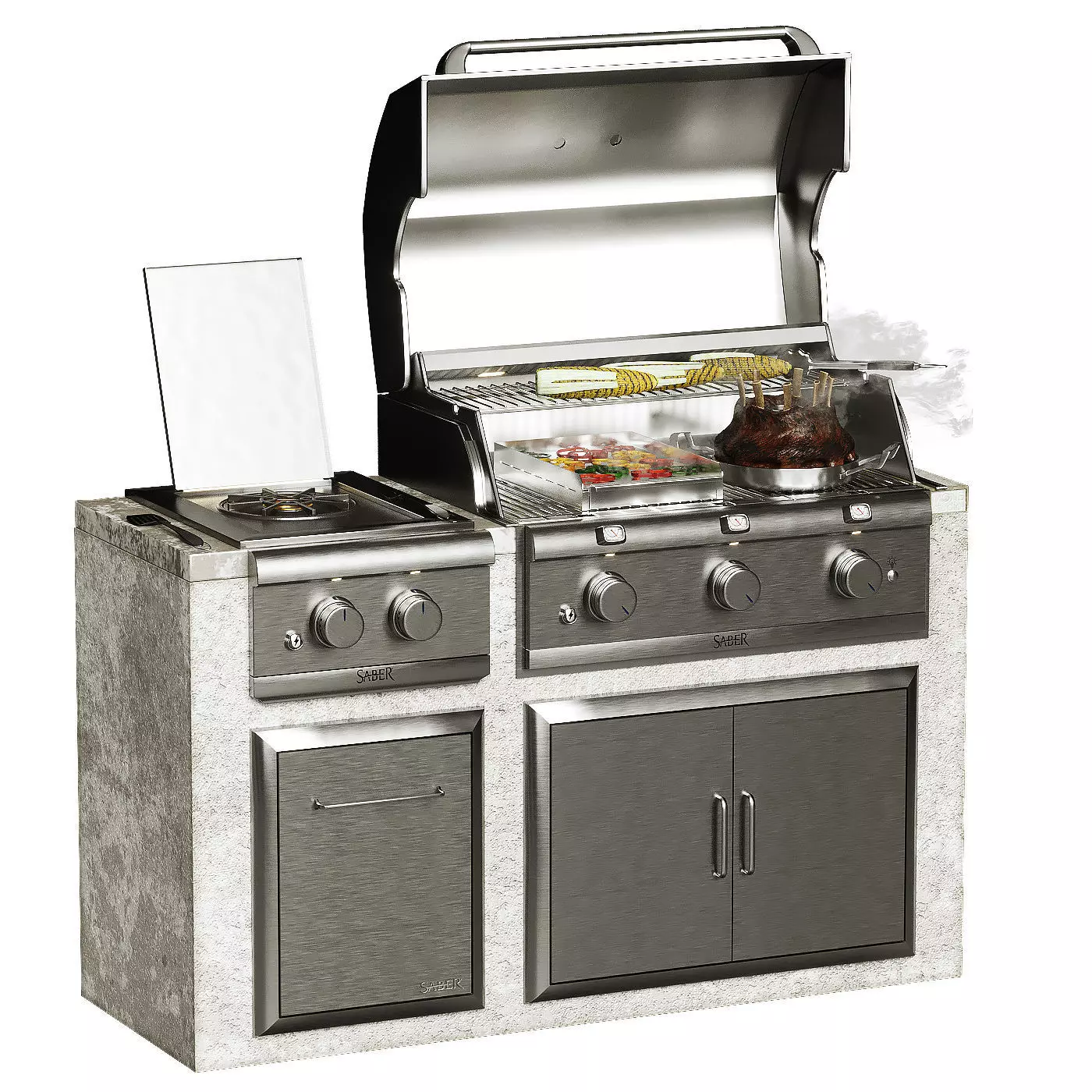 Saber Grill 3D model_0