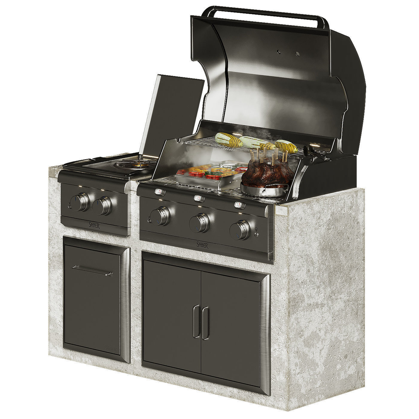 Saber Grill 3D model_4