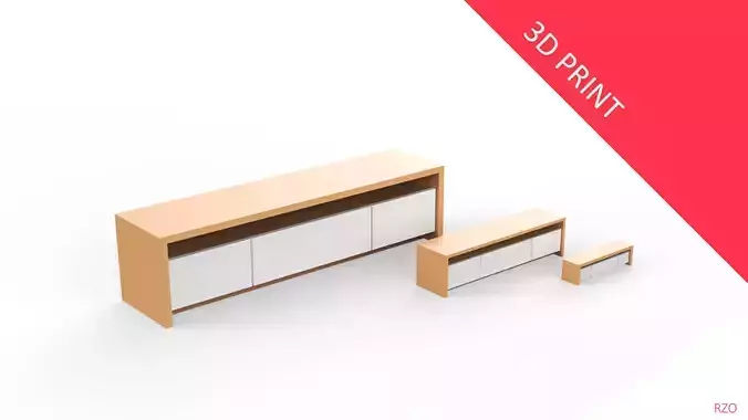 Living Room Rack with 3 Different Sizes 3D print model