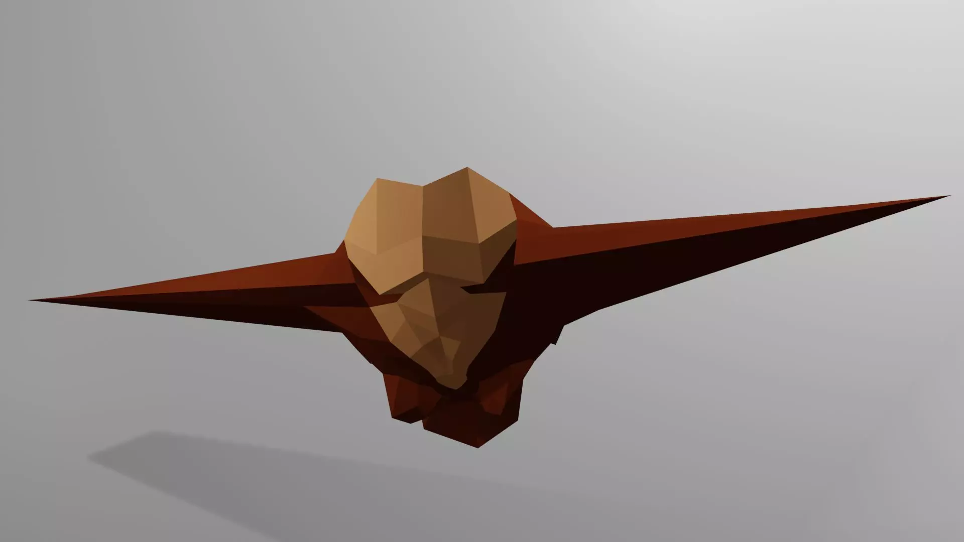 Owl 3D LowPoly Model flying head Free low-poly 3D model