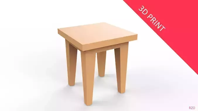 Simple Stool 3D print model