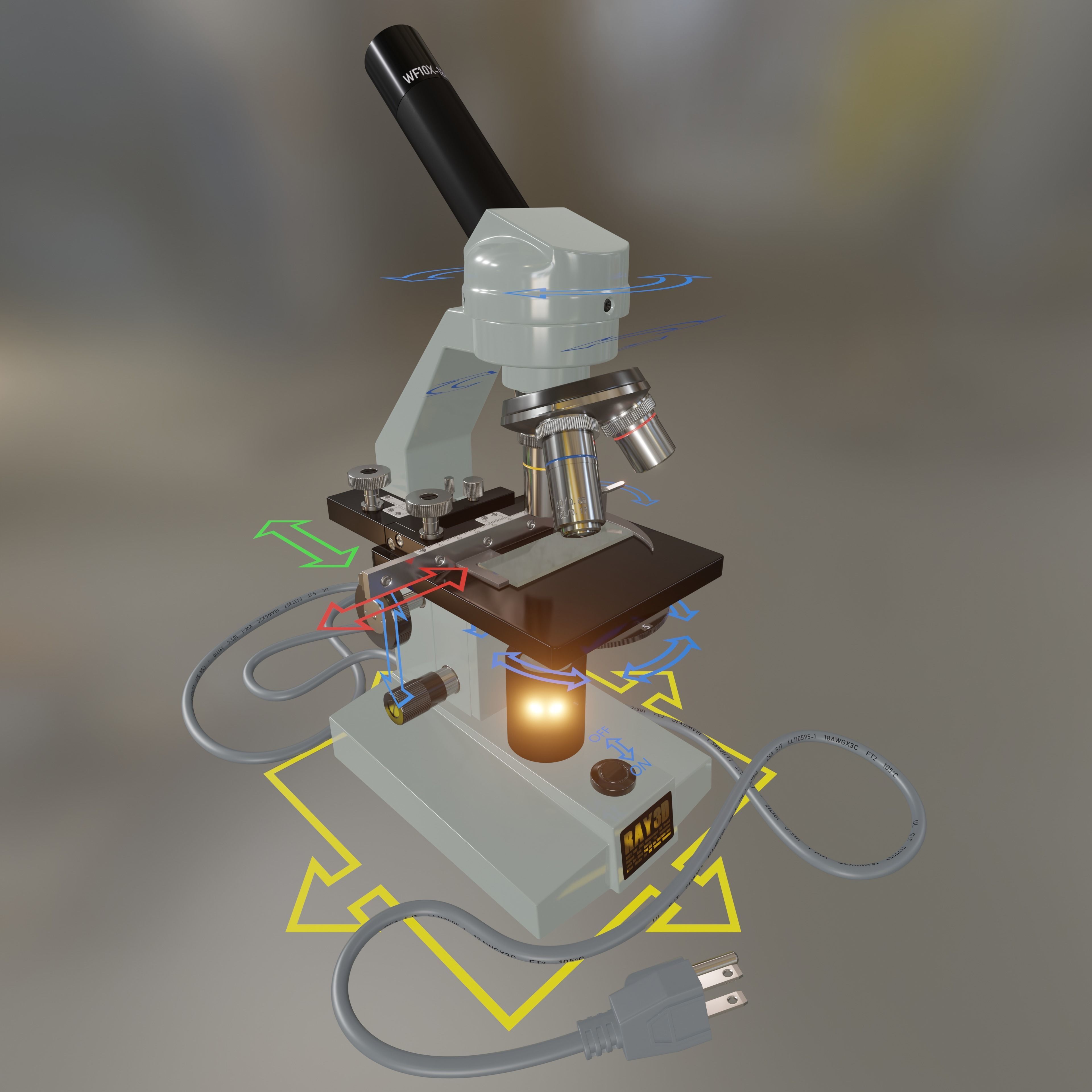 Microscope 3D model_11