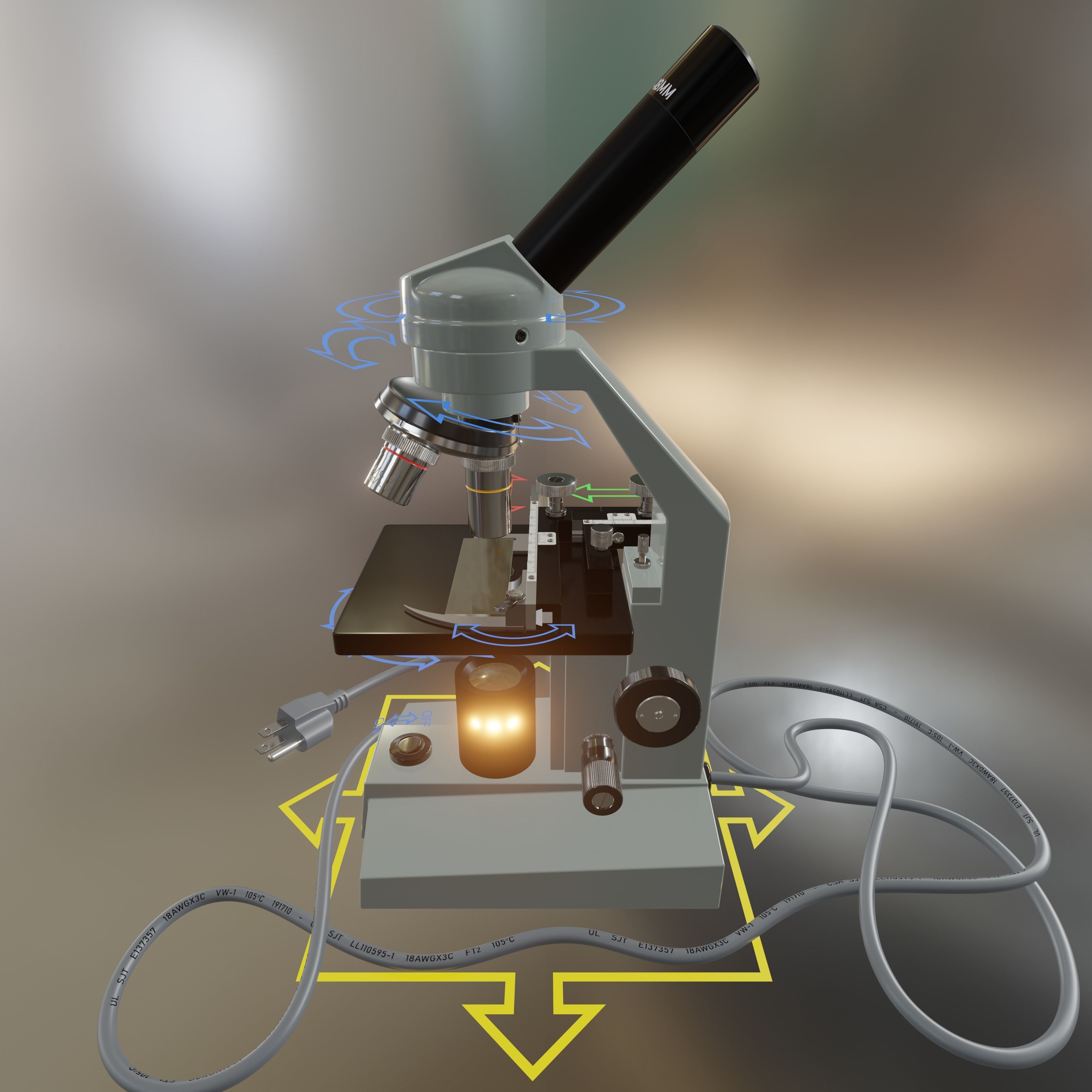 Microscope 3D model_14