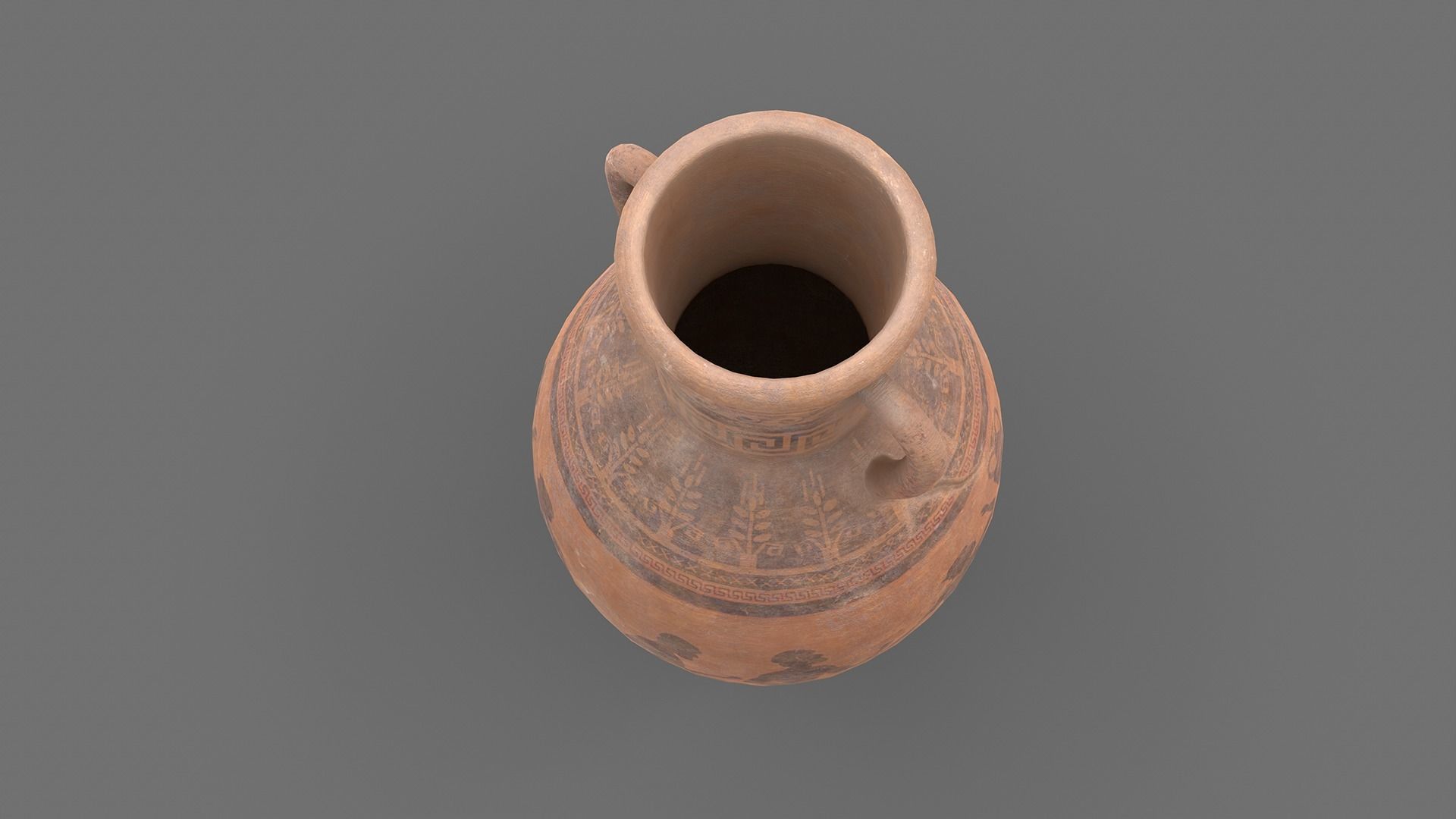 Old Urn Low-poly 3D model_2