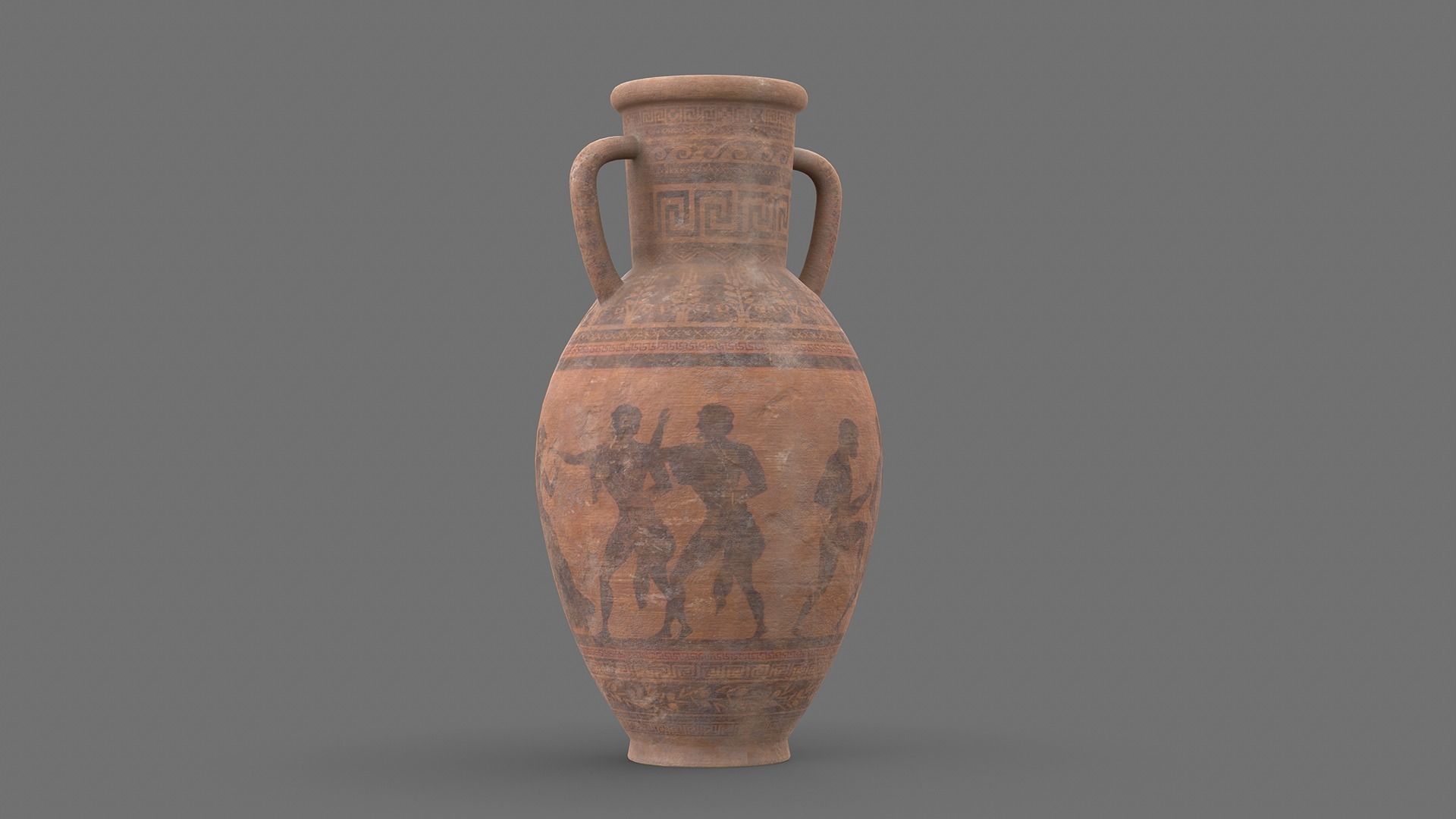 Old Urn Low-poly 3D model_1