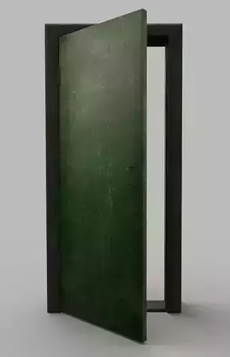 Interroom door with frame